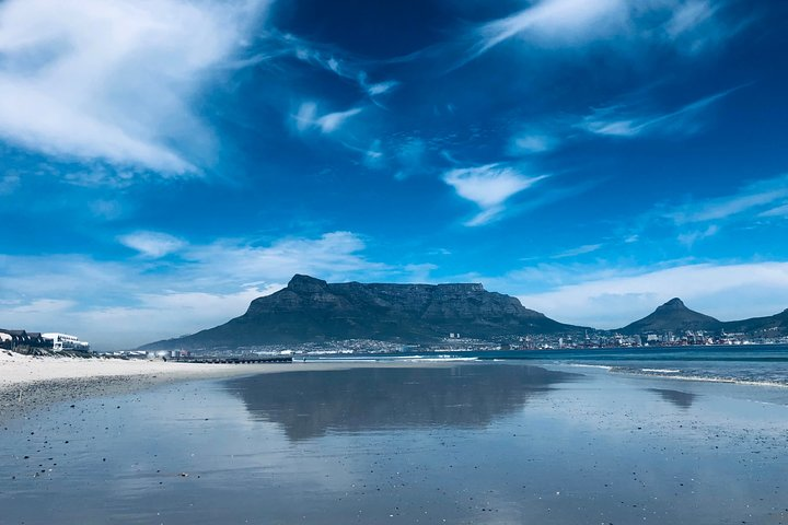 The view of Table Mountain from Westcoast of Cape Town